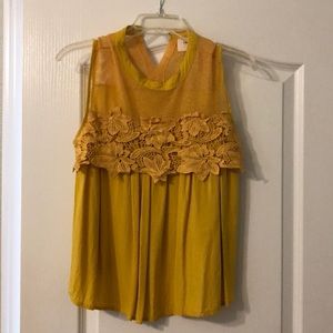 Mustard floral top